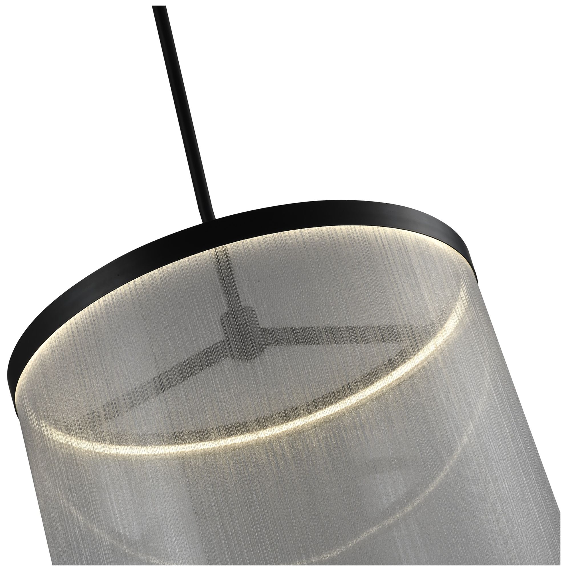 Cora 17 3/4" Wide Black LED Cylinder Pendant Light