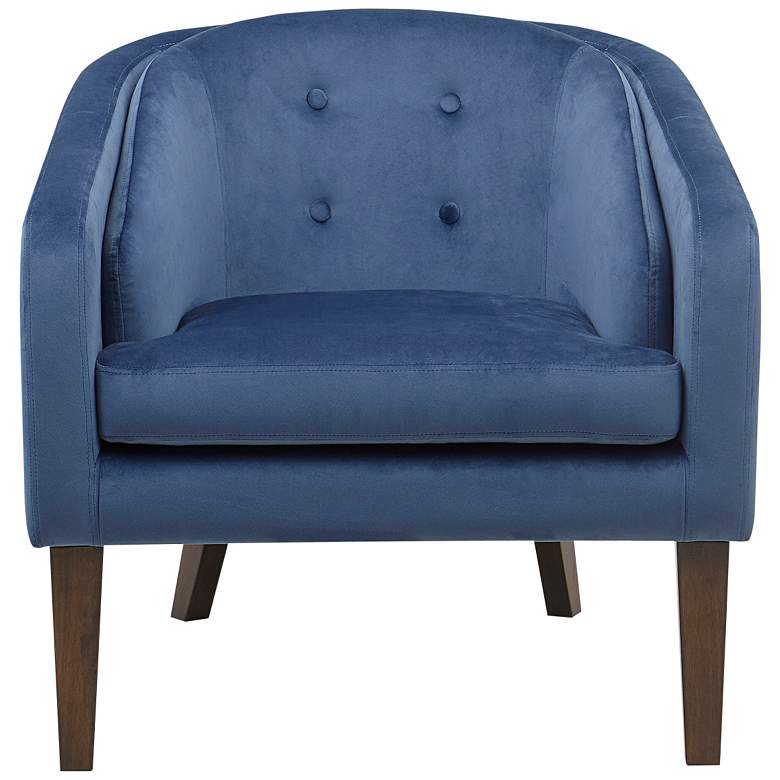 Image 2 Cora Blue Tufted Velvet Fabric Accent Chair