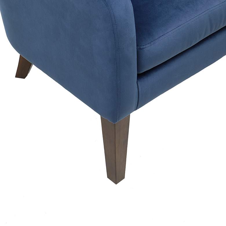 Image 4 Cora Blue Tufted Velvet Fabric Accent Chair more views
