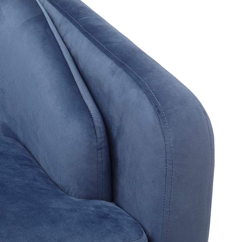 Image 5 Cora Blue Tufted Velvet Fabric Accent Chair more views