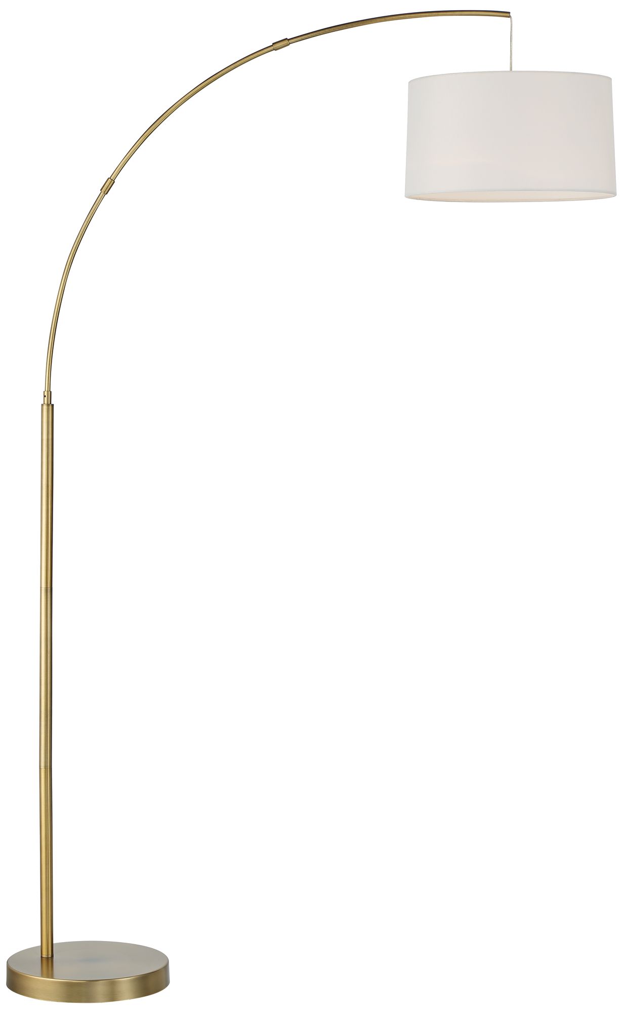 brass curved floor lamp