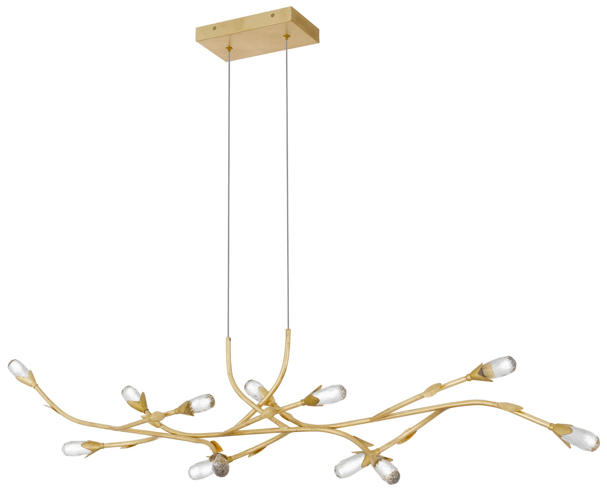 Thumbnail3 of Cora Integrated LED Gold Leaf Island Light more views