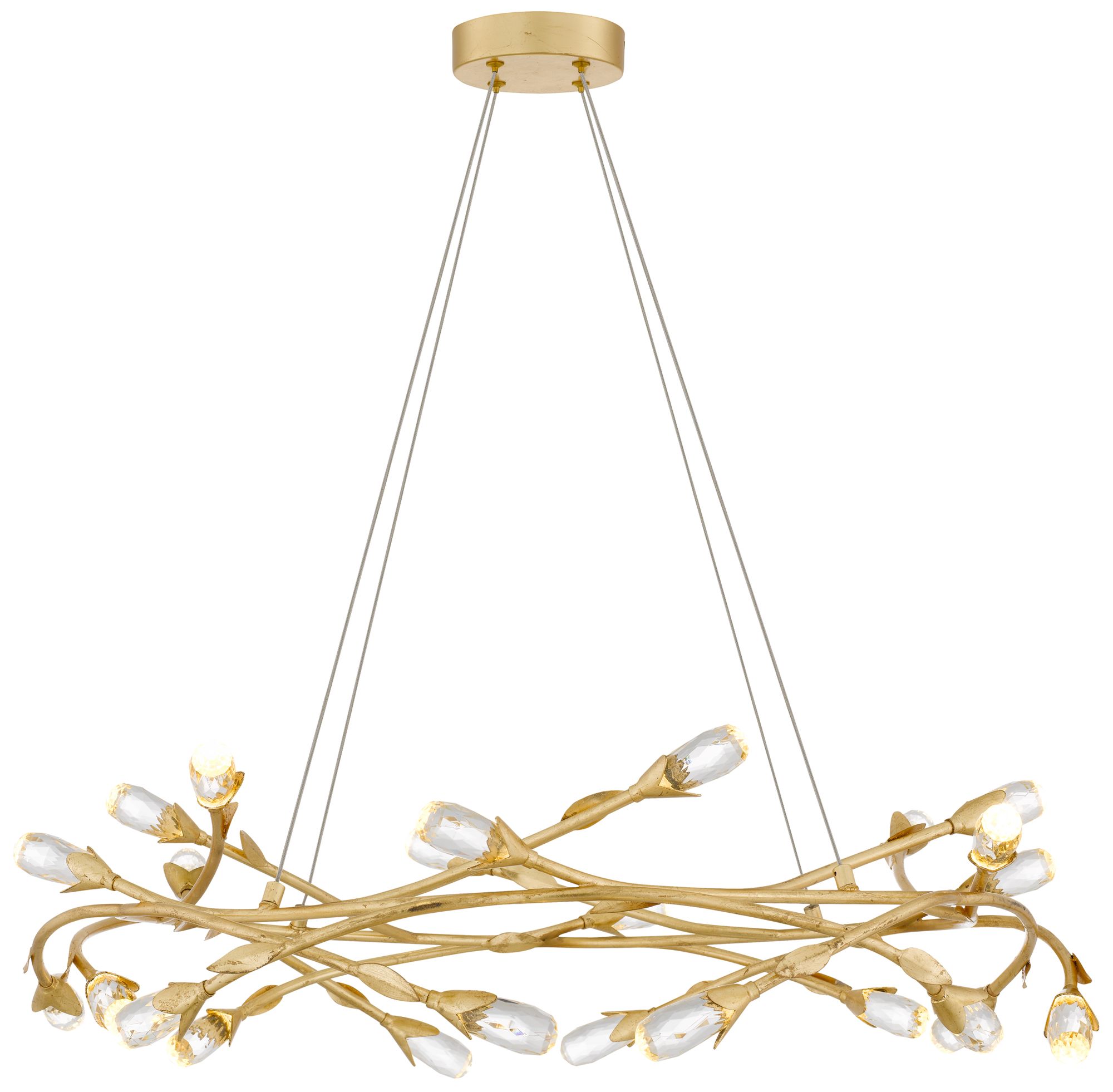 Thumbnail3 of Cora Integrated LED Gold Leaf Pendant Light more views