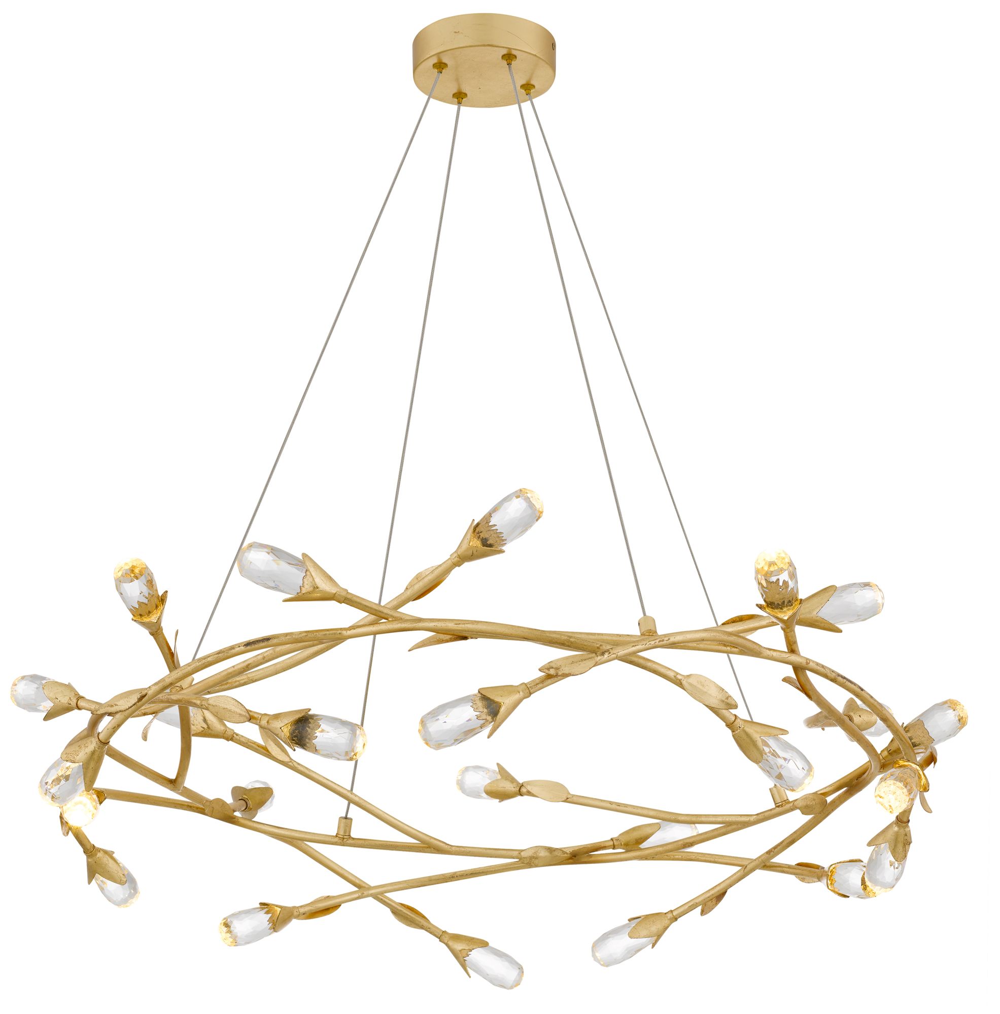 Thumbnail4 of Cora Integrated LED Gold Leaf Pendant Light more views