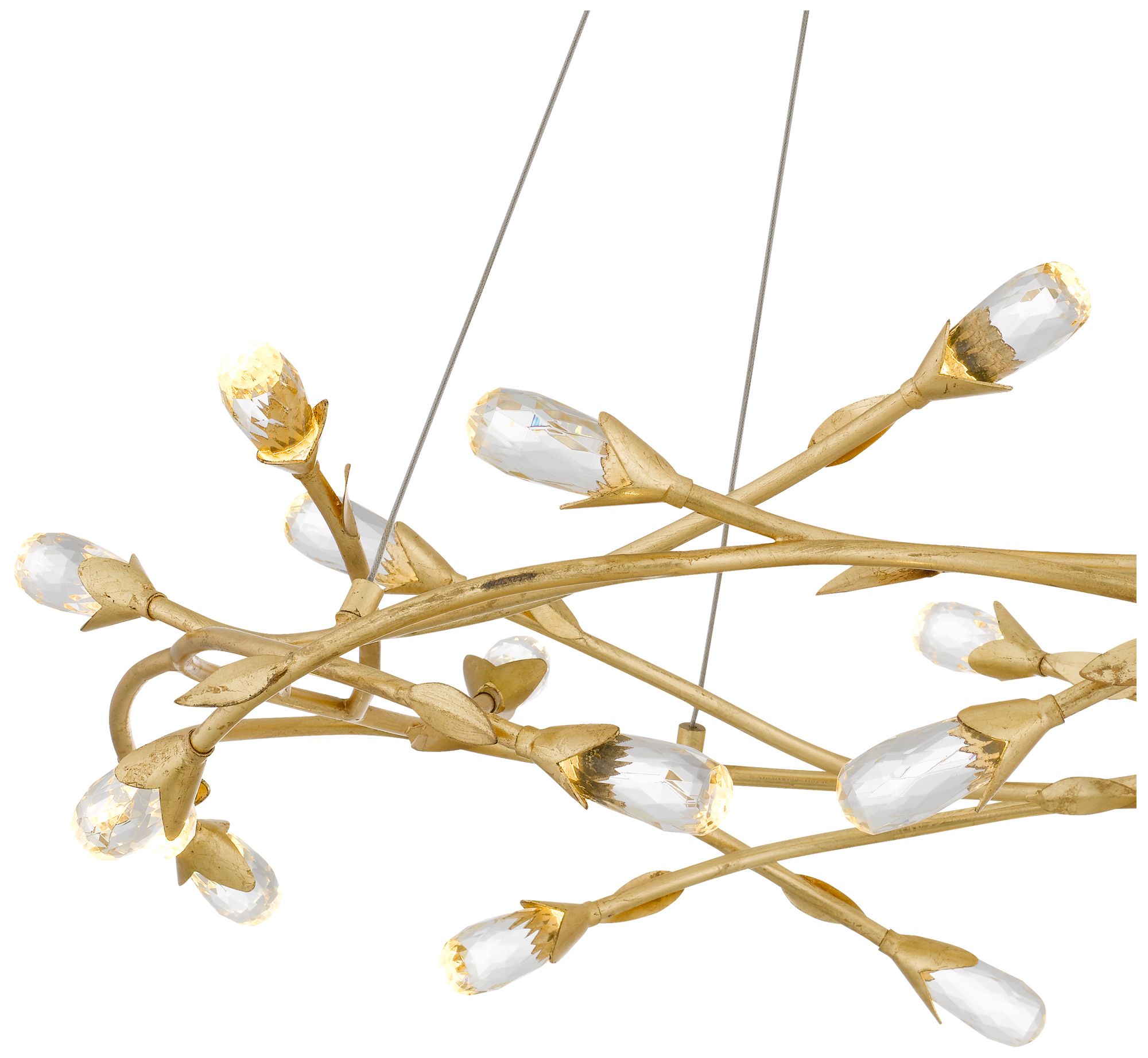Cora Integrated LED Gold Leaf Pendant Light