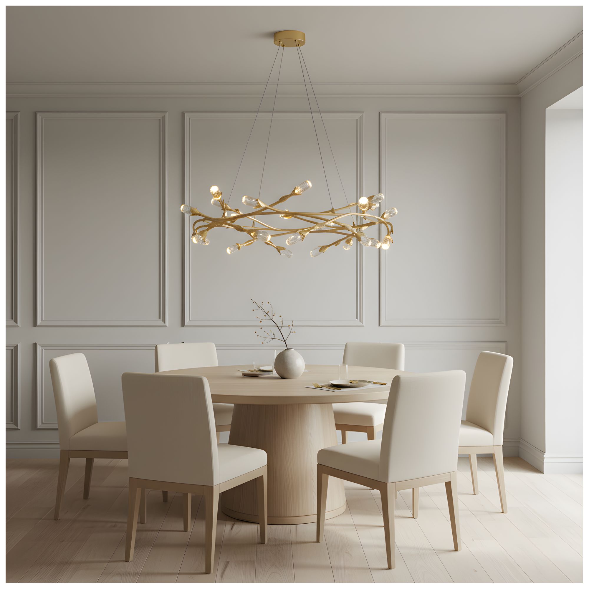 Cora Integrated LED Gold Leaf Pendant Light