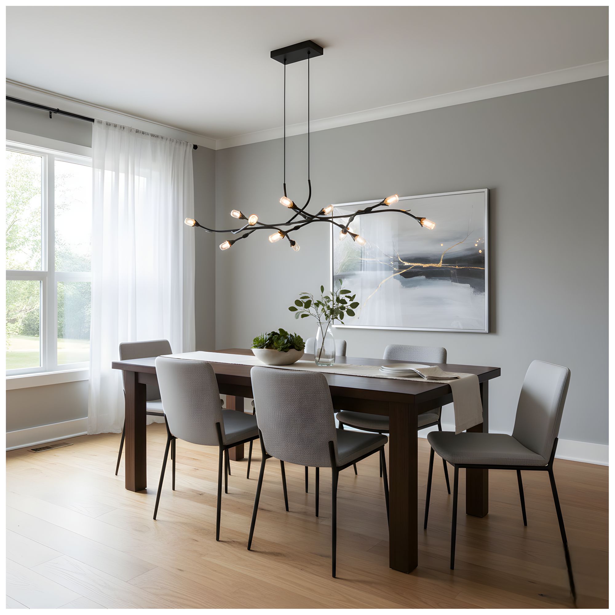 Image 6 Cora Integrated LED Matte Black Island Light more views