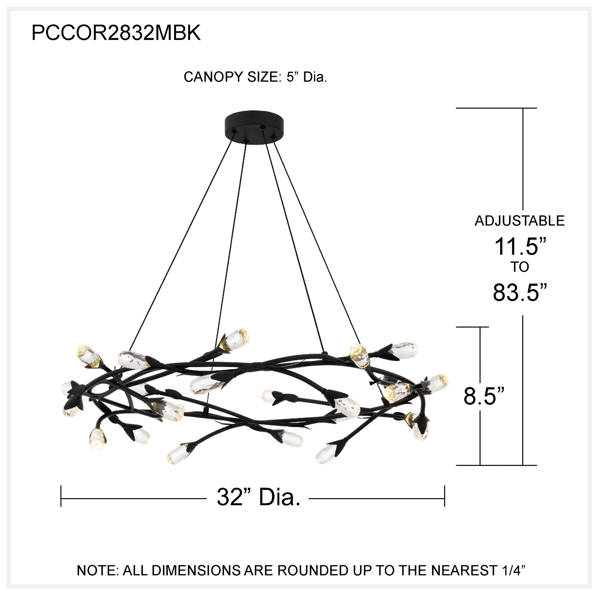 Cora Integrated LED Matte Black Pendant Light