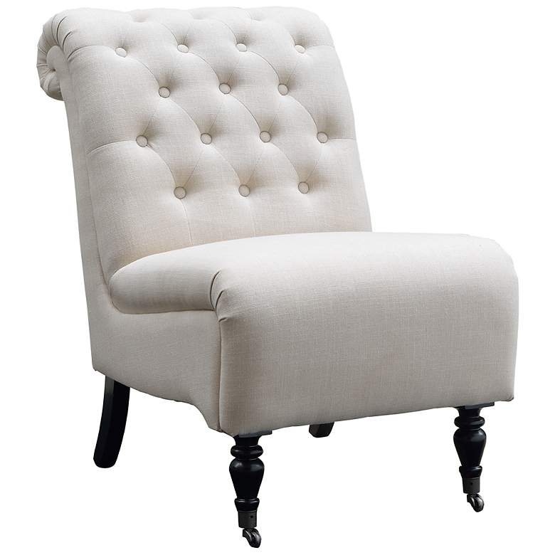 Image 1 Cora Natural Linen Accent Chair