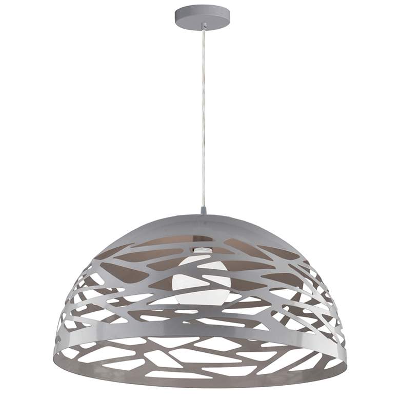 Image 1 Coral 16" Wide Grey Pendant