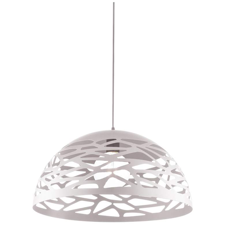 Image 1 Coral 16 inch Wide Matte White Pendant