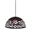 Coral 16" Wide Painted Black Dome Pendant Light