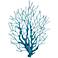 Coral 19" High Blue Metal Wall Decor