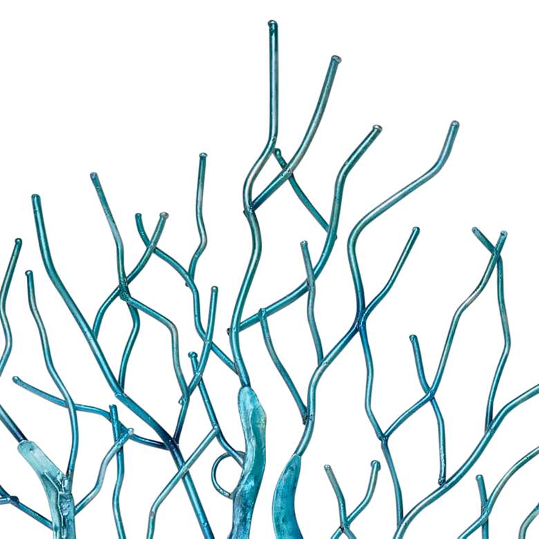 Image 2 Coral 19" High Blue Metal Wall Decor more views