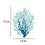 3_Coral 19" High Blue Metal Wall Decor more views