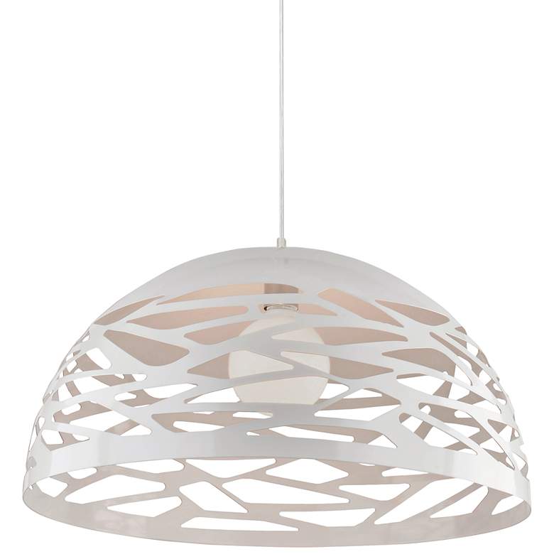 Image 2 Coral 20" Wide Matte White Dome Pendant Light