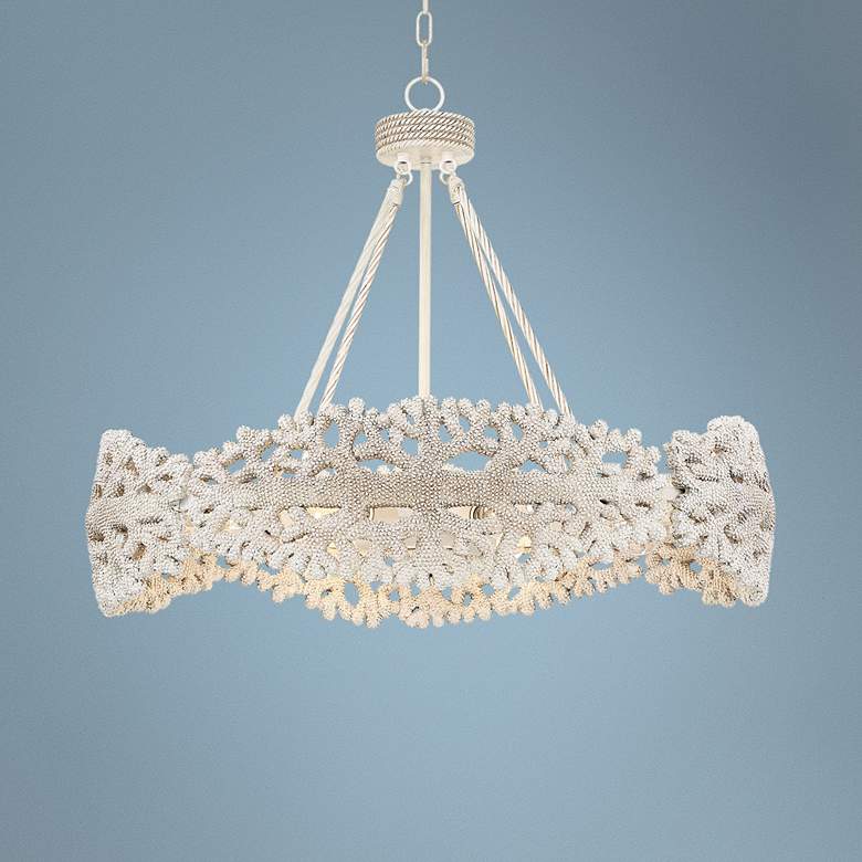 Image 1 Coral 32 inch Wide Natural Oval Chandelier
