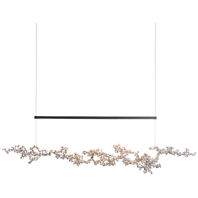 Image 1 Coral 56" Wide Dark Smoke LED Pendant With Sterling Accent