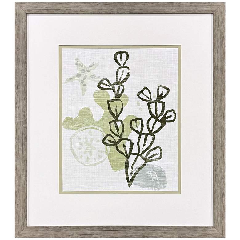 Image 1 Coral Blockprint I 28"W x 32"H Coastal Framed Art