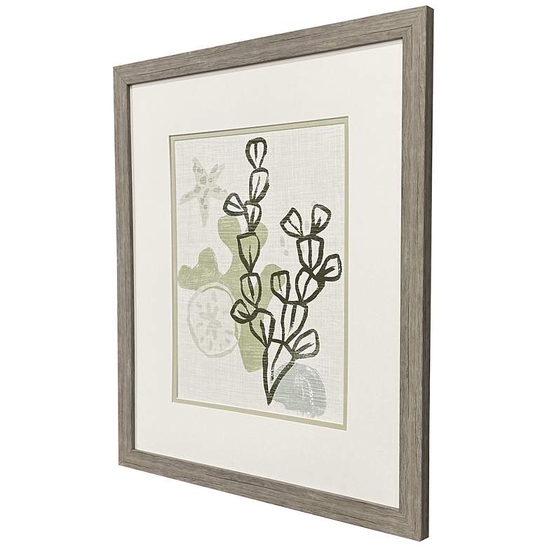 Image 2 Coral Blockprint I 28"W x 32"H Coastal Framed Art more views