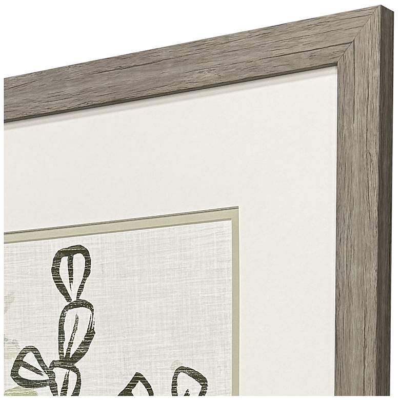 Image 3 Coral Blockprint I 28"W x 32"H Coastal Framed Art more views