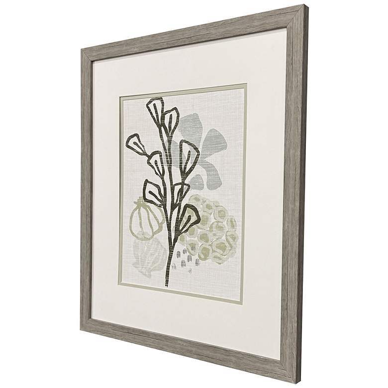 Image 2 Coral Blockprint II 28"W x 32"H Coastal Framed Art more views