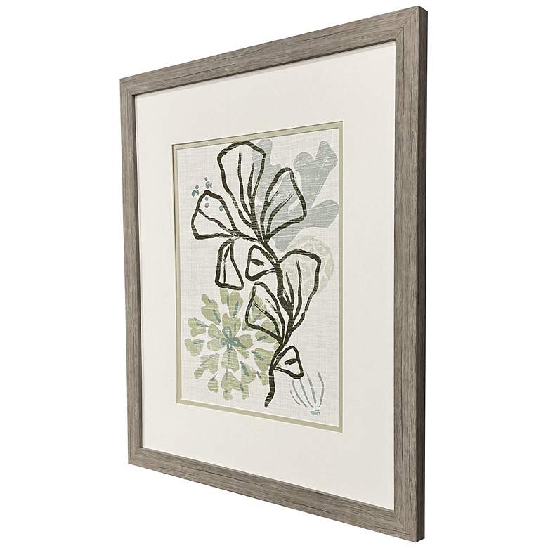 Image 2 Coral Blockprint III 28"W x 32"H Coastal Framed Art more views