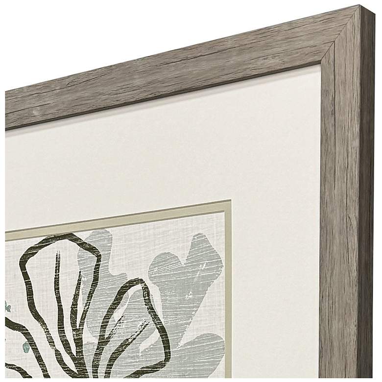Image 3 Coral Blockprint III 28"W x 32"H Coastal Framed Art more views