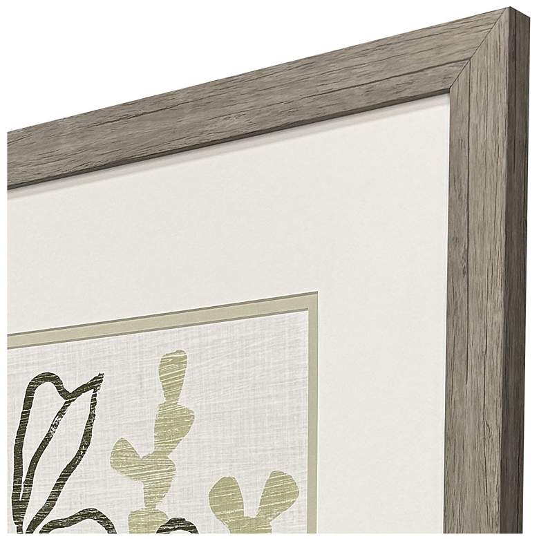 Image 3 Coral Blockprint IV 28"W x 32"H Coastal Framed Art more views