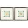 1_Coral Circles I 20"W x 20"H Framed Art Set of 2