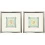 1_Coral Circles II 20"W x 20"H Framed Art Set of 2