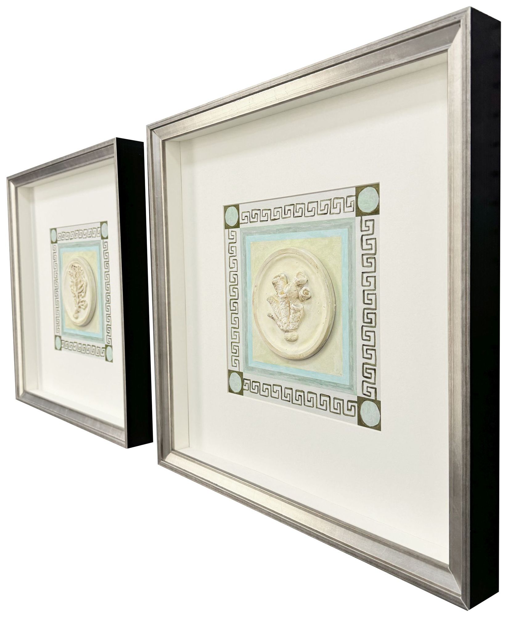 Image 2 Coral Circles II 20"W x 20"H Framed Art Set of 2 more views