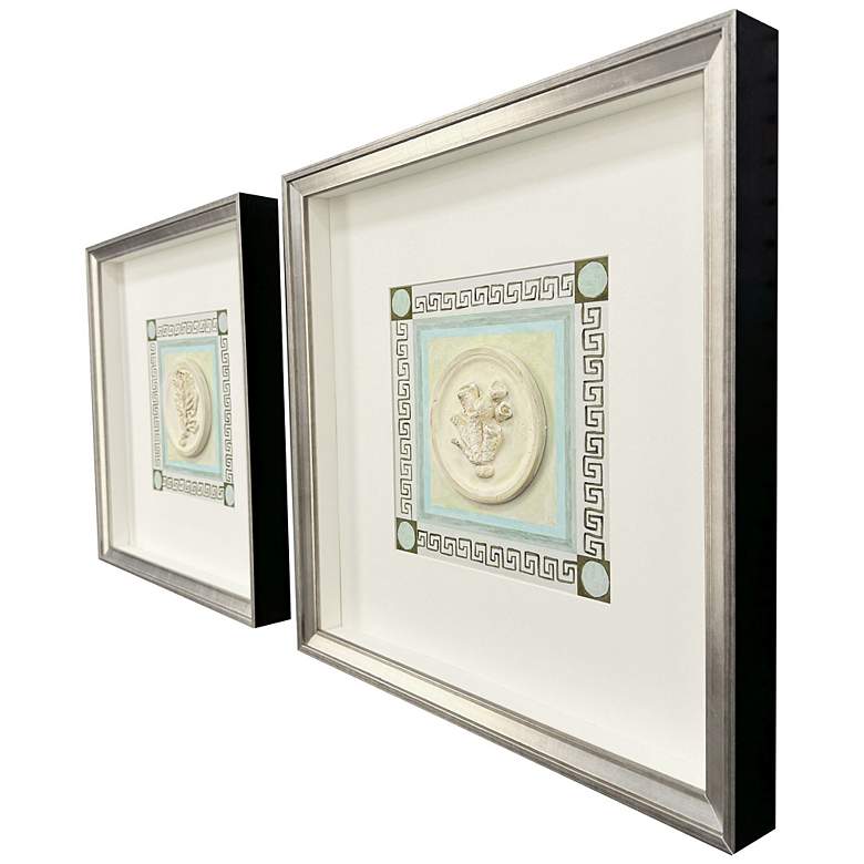 Image 2 Coral Circles II 20"W x 20"H Framed Art Set of 2 more views
