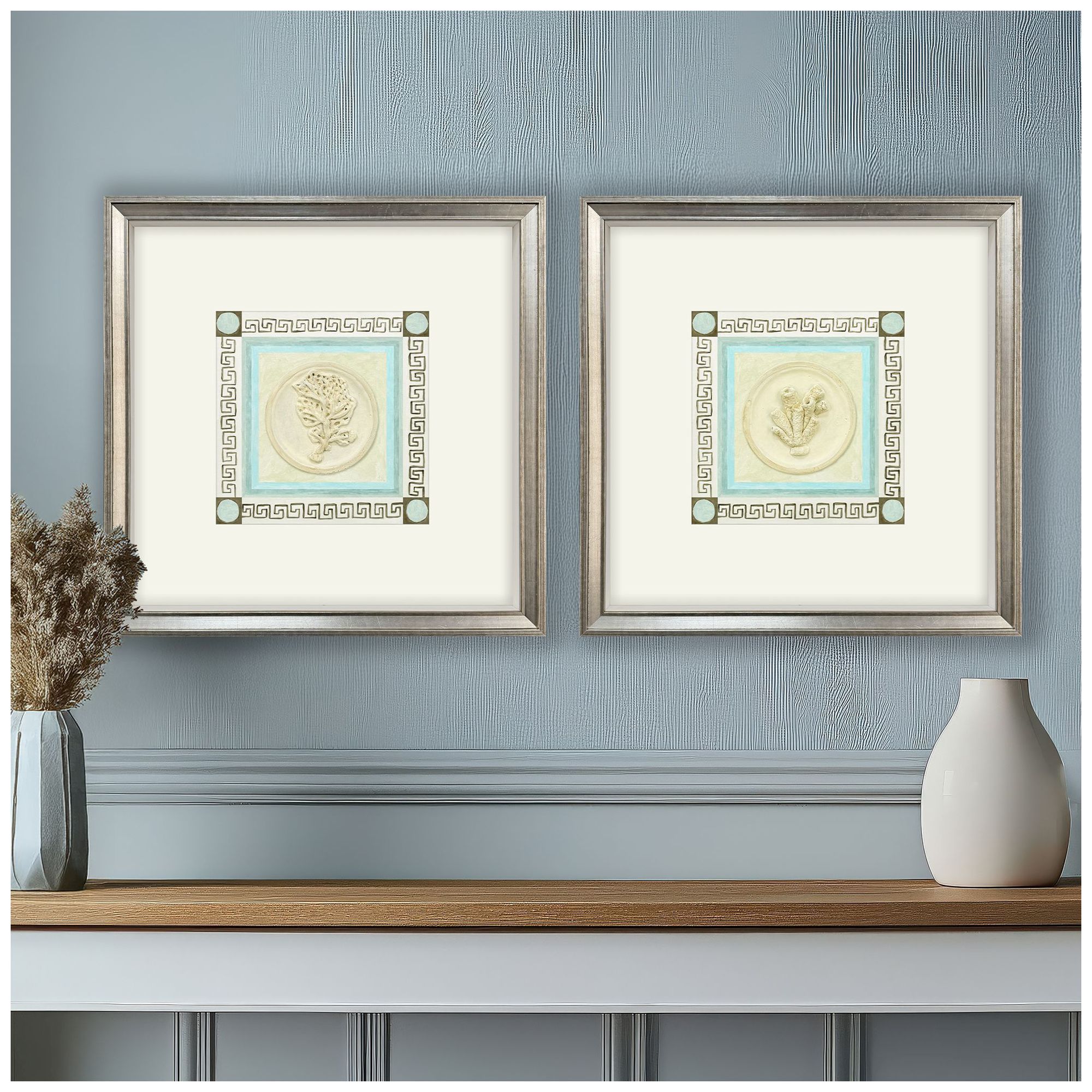 Image 4 Coral Circles II 20"W x 20"H Framed Art Set of 2 more views