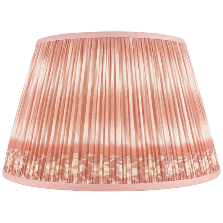Image 1 Coral Ikat Print Pleated Empire Lamp Shade 10x14x10 (Spider)