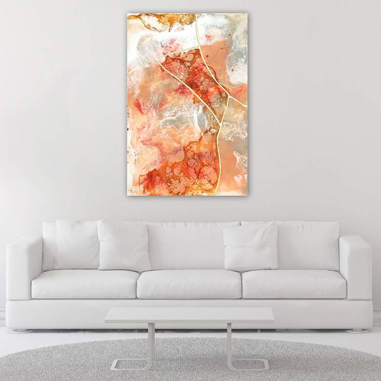 Image 1 Coral Lace 1 48 inch High Frameless Tempered Glass Wall Art
