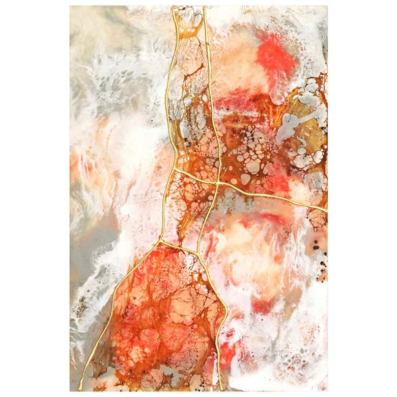 Image 2 Coral Lace 2 48" High Frameless Tempered Glass Wall Art