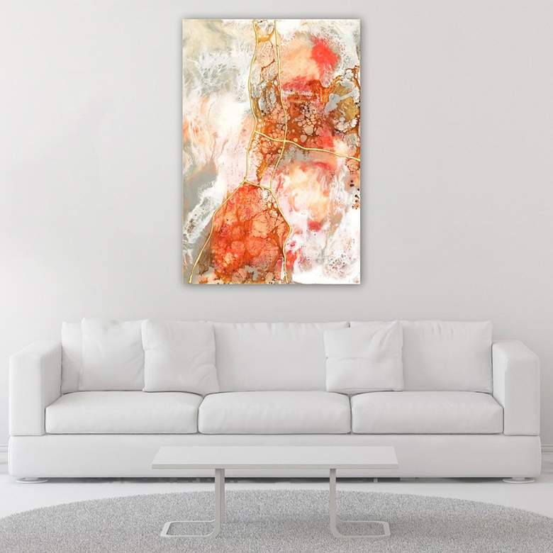 Image 1 Coral Lace 2 48" High Frameless Tempered Glass Wall Art