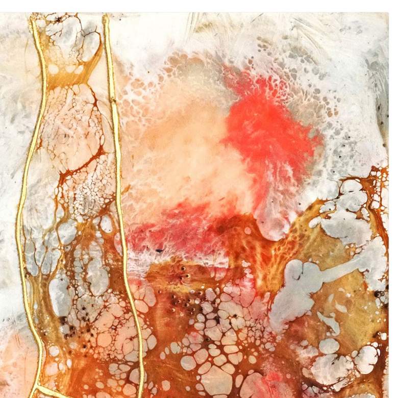 Image 3 Coral Lace 2 48" High Frameless Tempered Glass Wall Art more views