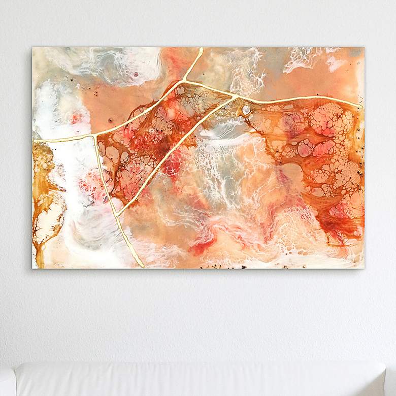 Image 2 Coral Lace I 48 inch High Free Floating Glass Graphic Wall Art