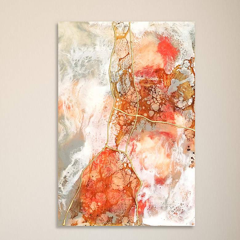 Image 2 Coral Lace II 48" High Free Floating Glass Graphic Wall Art