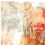 Coral Lace II 48" High Free Floating Glass Graphic Wall Art in scene