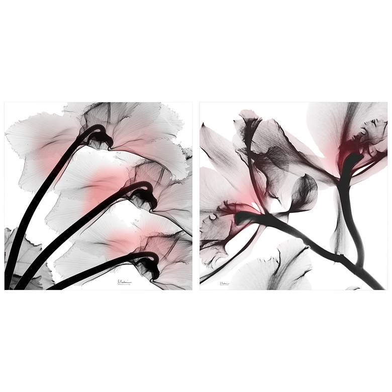 Image 2 Coral Luster 1 and 2 48" Wide 2-Piece Glass Wall Art Set