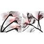 Coral Luster 1 and 2 48" Wide 2-Piece Glass Wall Art Set in scene