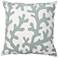 Coral Ocean Green 18" Square Accent Pillow
