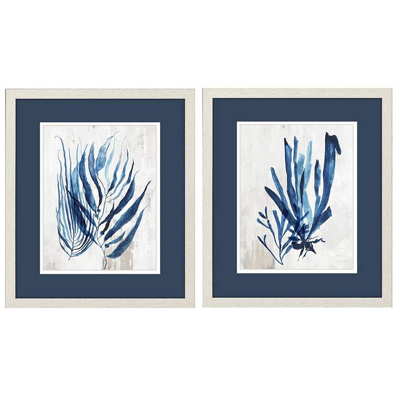 Image 1 Coral Plant 17"W x 20"H Framed Art Set of 2