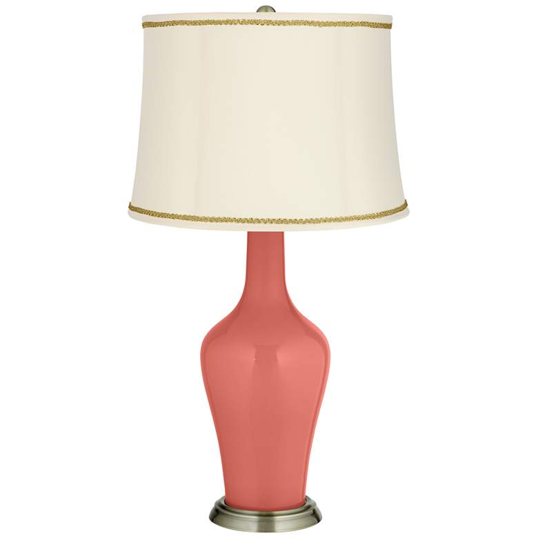 Image 1 Coral Reef Anya Table Lamp with Scroll Braid Trim