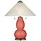 Coral Reef Fulton Table Lamp with Fluted Glass Shade