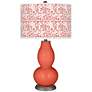 Coral Reef Gardenia Double Gourd Table Lamp
