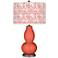 Coral Reef Gardenia Double Gourd Table Lamp